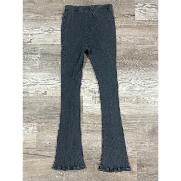 Urban Outfitters Ribbed Flare Knit Pants in Gray Size Small - Picture 3 of 7